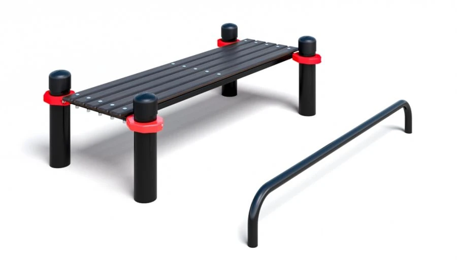 Bench with foot rest
