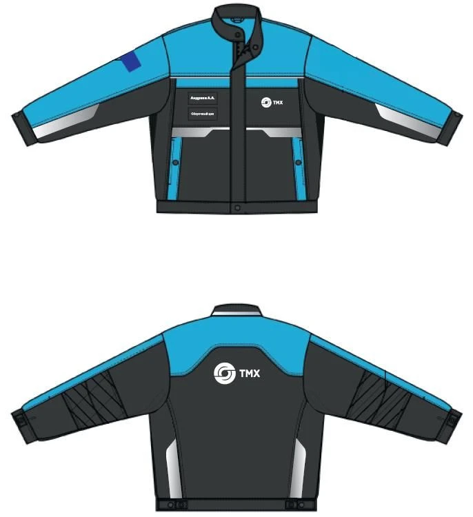 Men's jacket for protection against mechanical influences Line Manager/Specialist art.TMH006 colour Iron Gate c Blue Grotto,