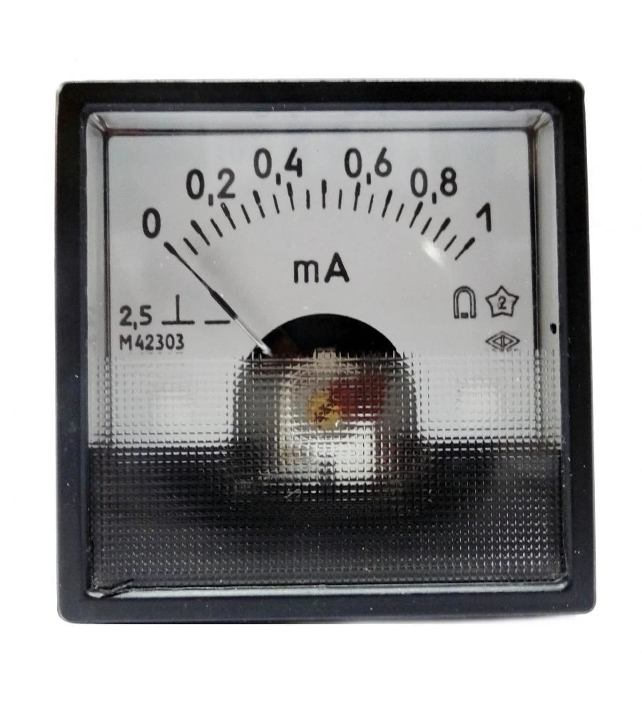 Microammeter, milliammeter, ammeter and voltmeter panel-mounted: version M42303.