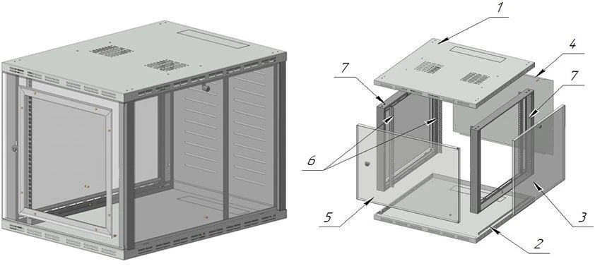 Telecommunication cabinet ??-?-14U-600x700x1000-??