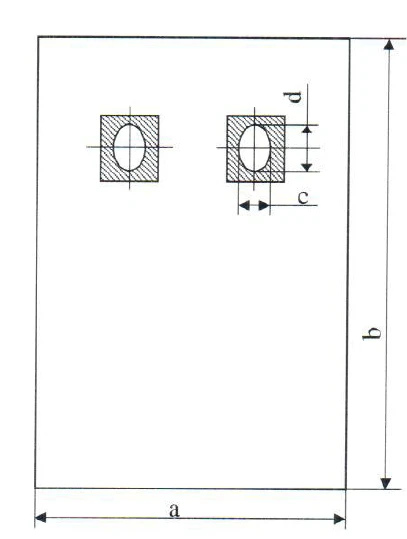 Medical sheets and tissues, single-use sterile (sheet for limiting the surgical field with 2 oval cut-outs).