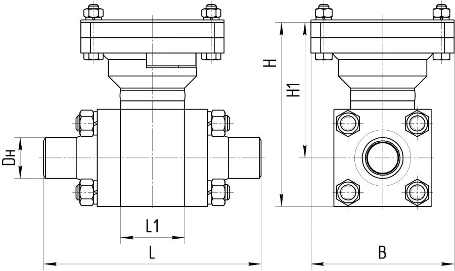 Ball shut-off valve ATEK.491811.114