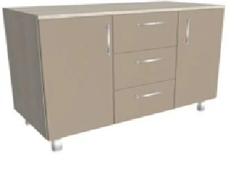 Double-door cabinet with drawers and doors KSTTM 2-04