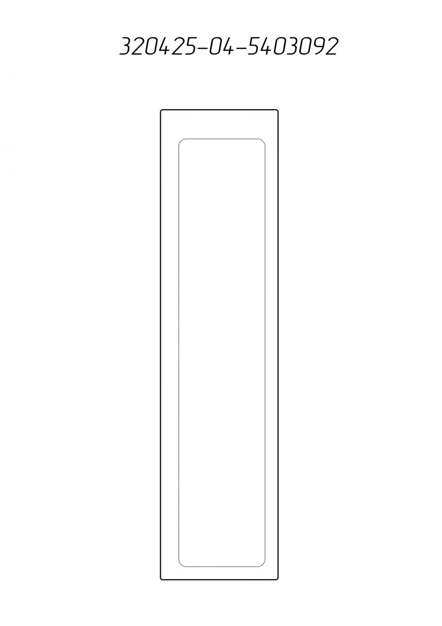 Sidewall window glass No.5 right PAZ 320425-04-5403092-01