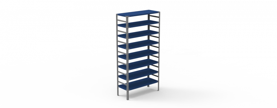 Metal warehouse shelving unit, "ELTI" series