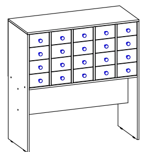 Catalogue/cartridge cabinet, SH-K/K/K