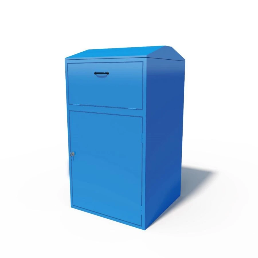 Container for separate (selective) collection, accumulation of secondary resources with loading hatch (K-RS-ZL)