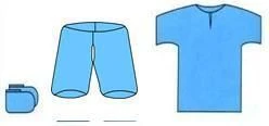 Medical clothing set for patient disposable non-sterile EQ 9398.007.02 H
