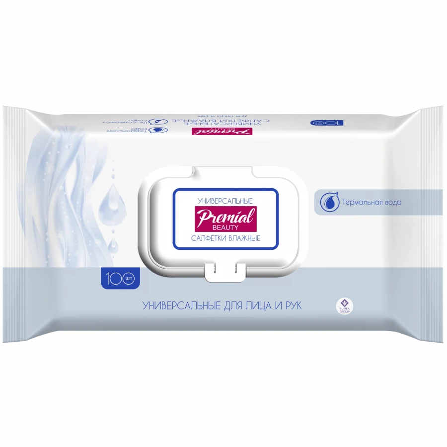 Universal Wet Wipes with Thermal Water for Gentle Cleaning