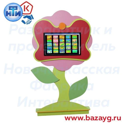 Interactive educational wall panel "Flower"