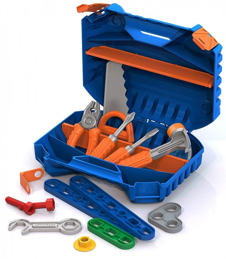 Set of instruments with constructor (47 elements in a suitcase)