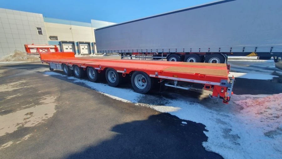 Semi-trailer MANAC 5S0U2N without hydraulic mechanisms with tyres KAMA NT 202 235/75R17,5 143/141 J, with disc wheels 167.9911.