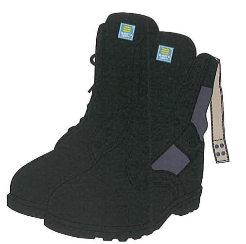 Electrically conductive boots, model Ep-4(0) Energo-Tesla S COMBI BL with Ep-4(0) Energo-Tesla electrically conductive stockings