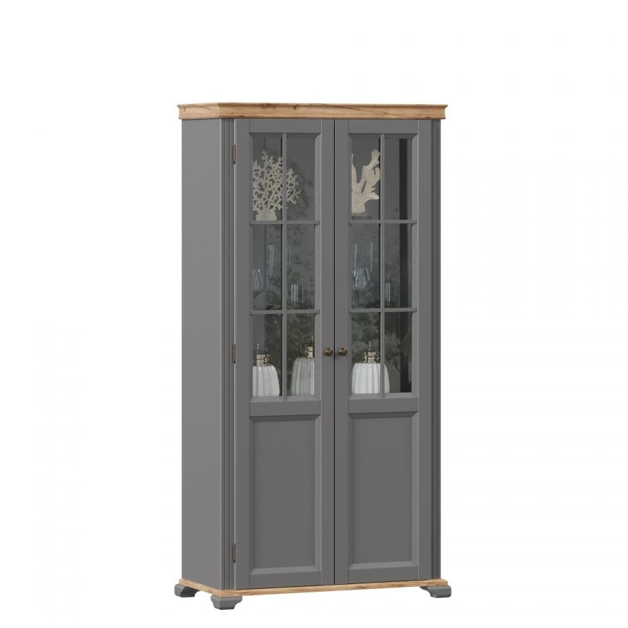 Amelie LD.642890.000 Double-leaf glass cupboard (Onyx grey)