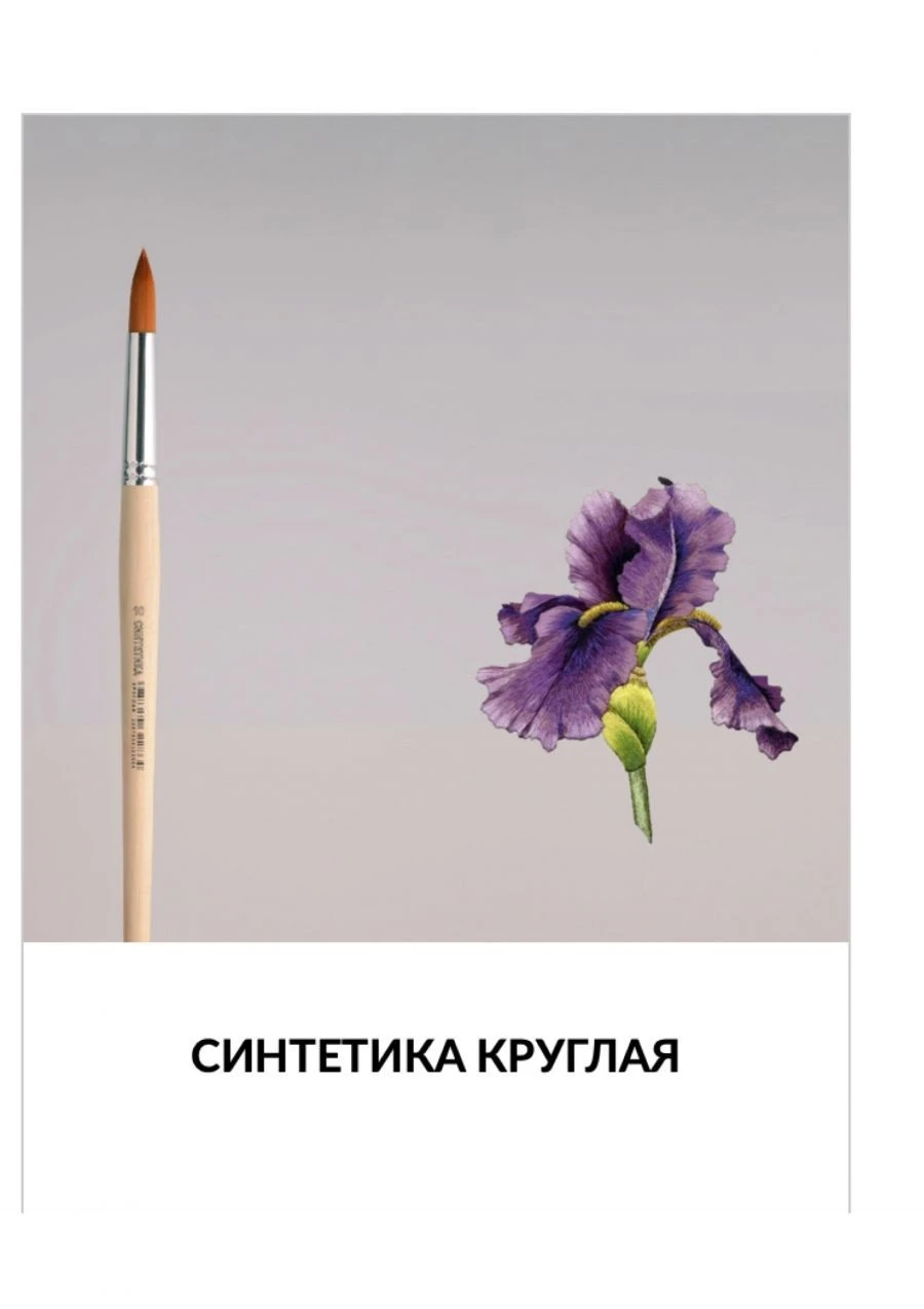 Synthetic hair paint brush round