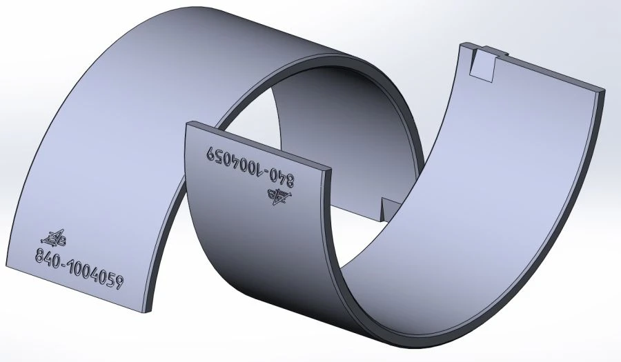 325.30-1004059 Lower connecting rod bearing pad