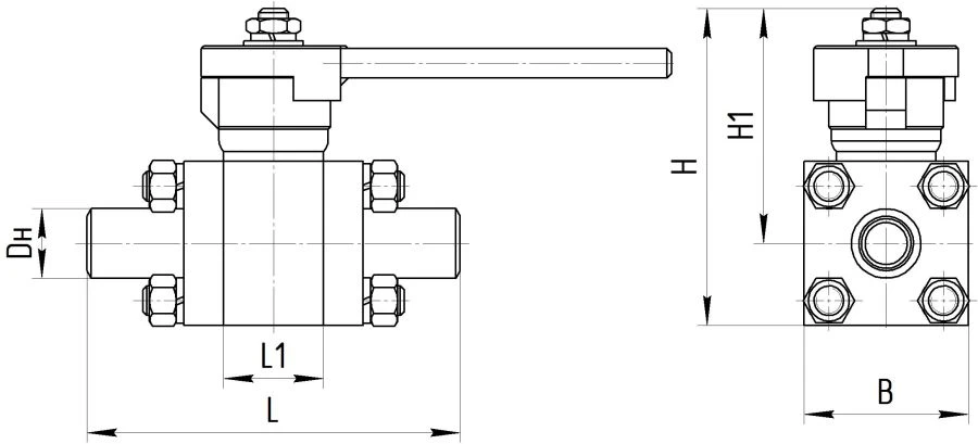 Shut-off ball valve ATEK.491811.011