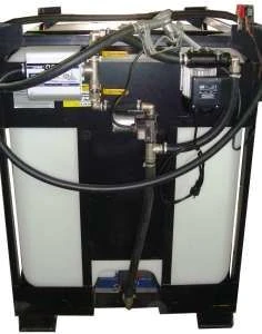 Fuel module 950l TANKER on the basis of container for transportation of aggressive liquids in steel basket