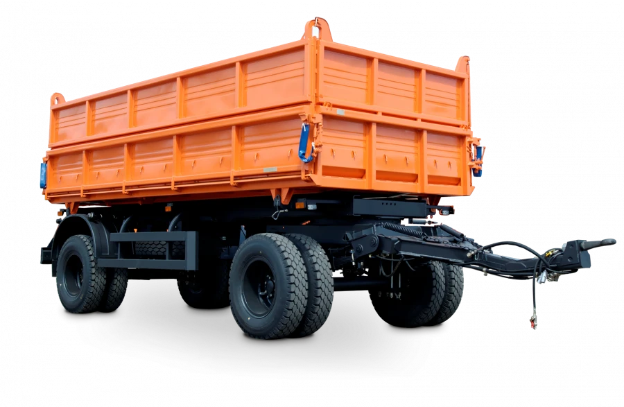 Tipper trailer NEFAZ-8560 with axle units manufactured by PJSC "NEFAZ" (axles: 8357-2410002-22, 8357-2410001-22; spring suspensi