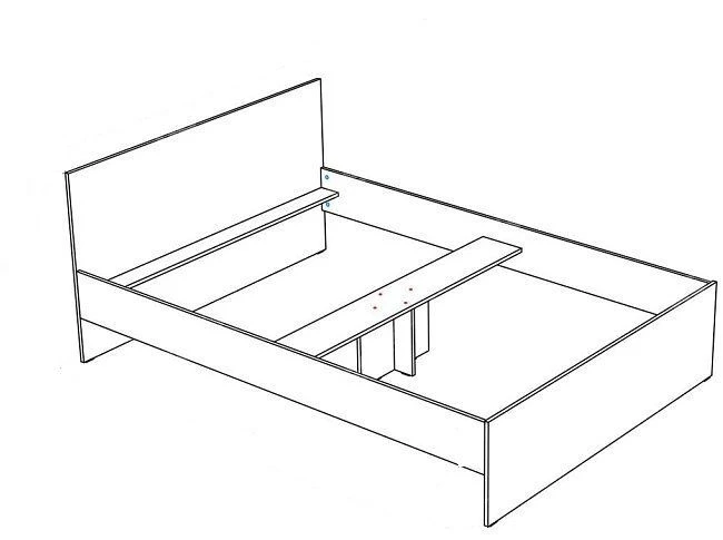 Wooden bed model K 01