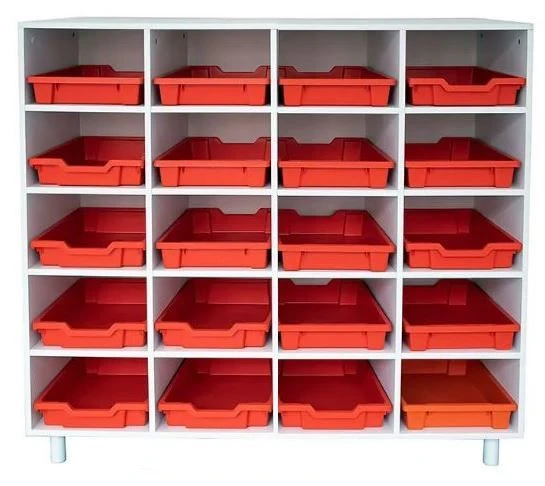 Cloakroom shoe rack with plastic drawers, SGDO