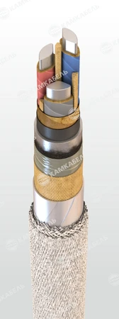 Power cable with aluminium conductors with paper insulation impregnated with non-flowing composition for voltage 6, 10 kV of CAA