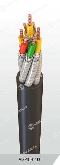 Marine cables with copper conductors with rubber insulation in rubber sheath for alternating voltage up to 400 V with frequency