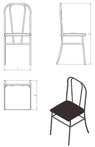 Metal frame chair (series STU. MK.V)