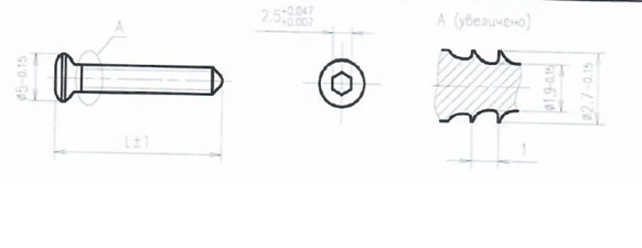 Cortical steel screw 2.7mm 22mm