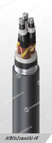Power cable with aluminium conductors insulated with cross-linked polyethylene for voltage of 6, 10, 15, 20, 30 and 35 kV of APv
