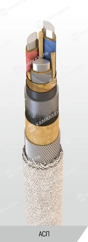 Power cable with aluminium conductors with paper insulation impregnated with viscous or non-flowing composition for voltage of 1
