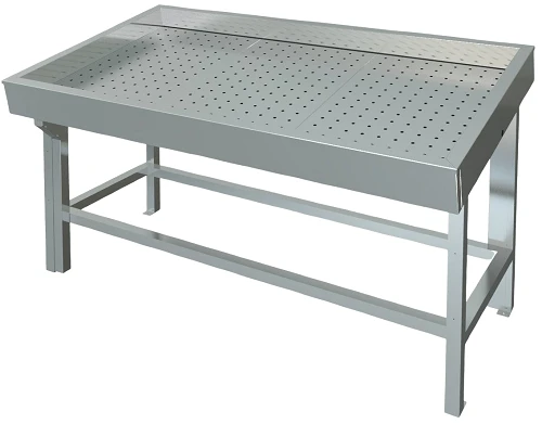 Medium temperature refrigerated counter PHS-1,55/1,1 ("fish on ice", under remote refrigeration supply)