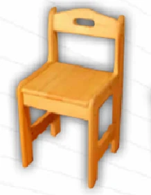 Children's chair with backrest 560x270x220MM pine