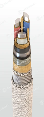 Power cable with aluminium conductors with paper insulation impregnated with non-fading composition for voltage 6, 10 kV of CAAP