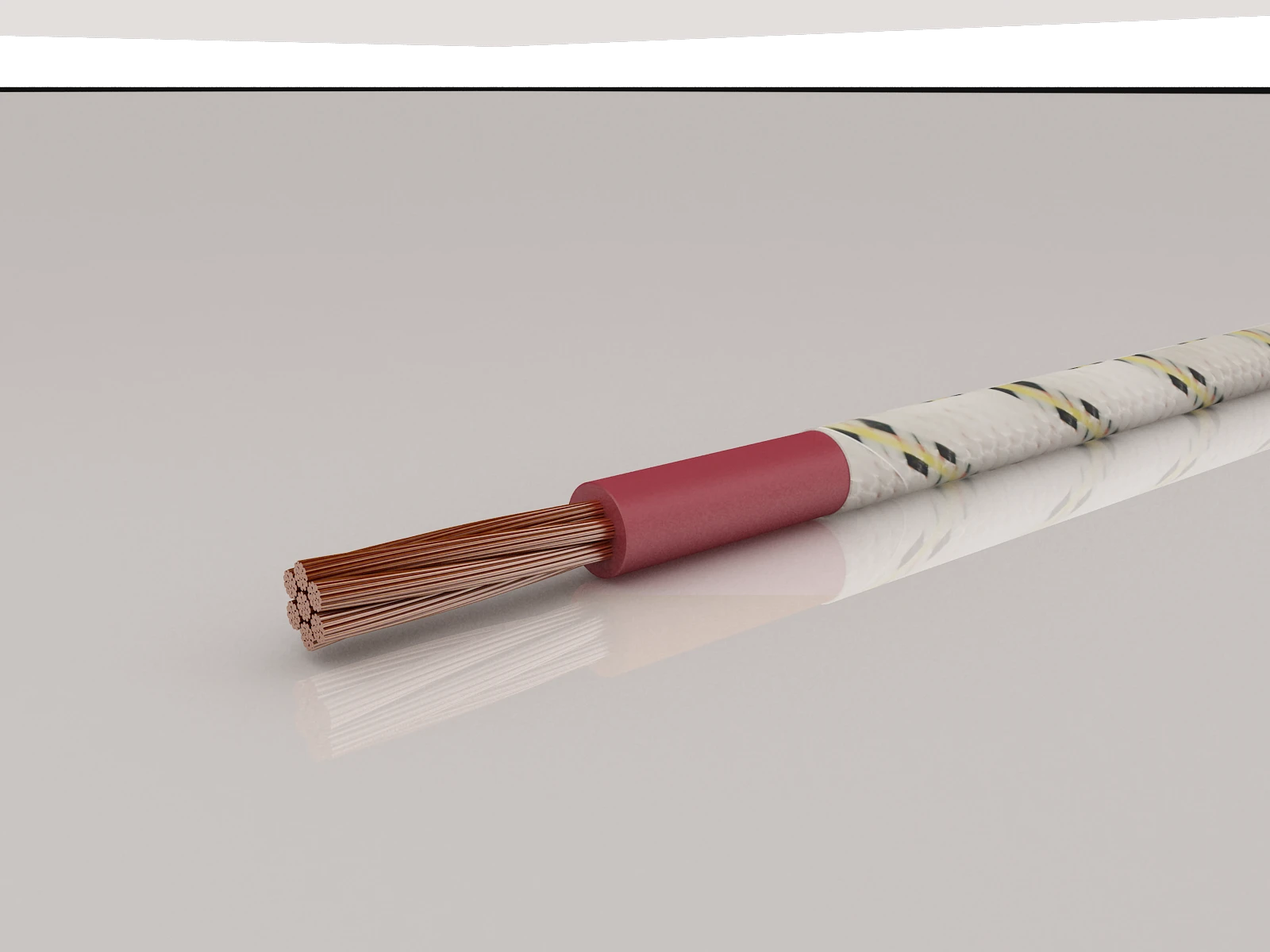 Heat-resistant cable of increased fire safety for rolling stock of rail transport type TRANSKAB-KPSCKTELng(A)-HF