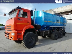 Tank truck (AC) (service water, drain cleaning machine) 7074C7-60 on KAMAZ 65222-53 chassis