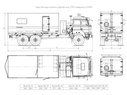 Truck trucks mod. 5759CN without CMU on the basis of Ural chassis mod. 4320-18 (Equipment options: gearbox FG 9JS135TA; clutch: