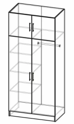Cupboard with mezzanine RL 02/18