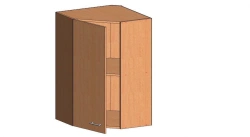 Hinged corner cupboard. Model: SNU