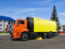 Aerodrome vacuum sweeper AKM-9000 (on KAMAZ 53605-A5 and 53605-5H chassis).