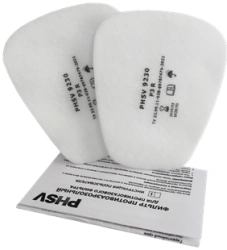 Personal respiratory protection equipment. Aerosol filters of the PHSV trade mark article 9230 (protection class P3 R).