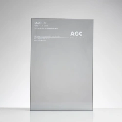 Frosted sheet glass Matelux Grey 4mm thick