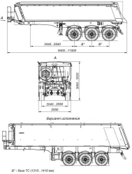 Tipper semi-trailer AM9560-02 with CEYLAN AS-1210-225-ST-OV axles with carrying capacity of 12 tonnes