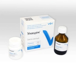 Dental cement zinc-phosphate two-component bactericidal, three-colour "Unicem"