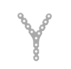 Shaped Y-shaped plate, article no. 93.19.XXX