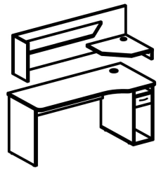 Bookkeeper's desk shelf 6216 P/L Series "Rhythm"