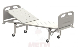 KF0-01-"MSC" (MSC-2101E) - General hospital bed with headrest, on wheels, plastic backrests, bed - steel sheet, adjustable, mech