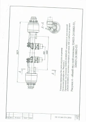 Wheel axle with brakes 324025-2410002-P1 (load up to 12t)