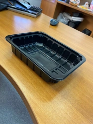Plastics food packaging: tray
