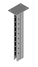 Traverse beam SMUP 41x41x00TD-000, with overall profile dimensions from 41x82x2,5x200 mm to 41x82x3,0x2000 mm,m with metal thick